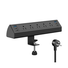 40W Fast Charging Station, Desk Clamp Power Strip with 4 PD USB-C Ports, 5 AC...