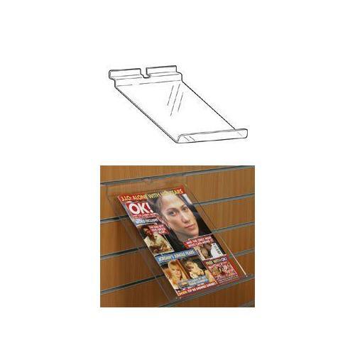 SL1207 - Sloping Slatwall Shelf with Upstand: Upstand - 25mm - 125mm (W) x 250mm