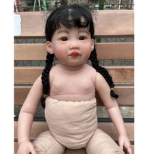 30" Reborn Baby Doll Unfinished Rooted Long Hair Boy Girl Painted Kit DIY Parts