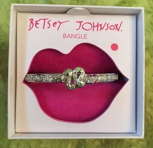 Brazalete pulsera serpiente jardín trenzado cristal Betsey Johnson nuevo con caja