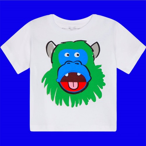 NWT Stella McCartney 3D T-Shirt Kids Boys Girls Toddlers Baby Graphic Monkey Tee - Picture 2 of 4