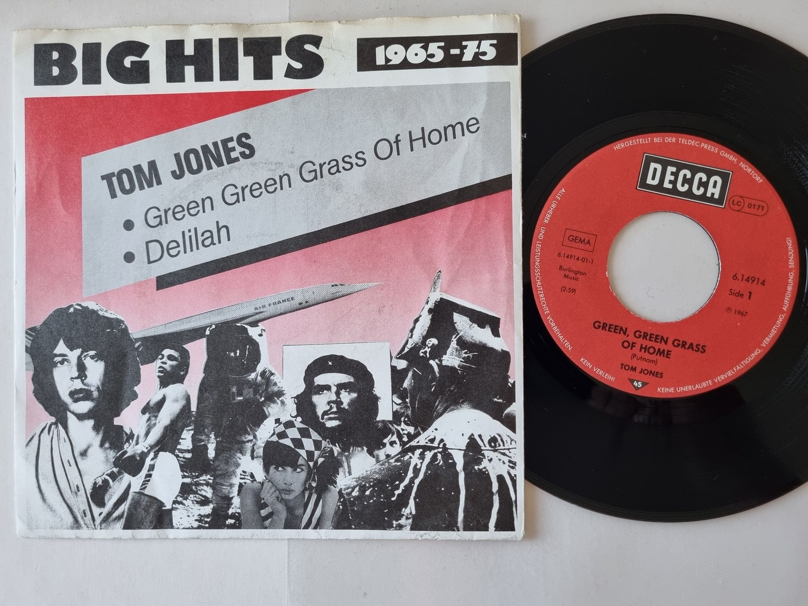 Tom Jones - Green, green grass of home/ Delilah 7'' Vinyl Germany