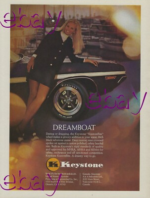 1970 Challenger R/T Keystone Wheel Vintage Color Magazine Ad 383 440 426 Hemi 70