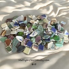 200 Pieces Sea Glass And Pottery, Bulk Sea Glass /Pottery Lot, 115