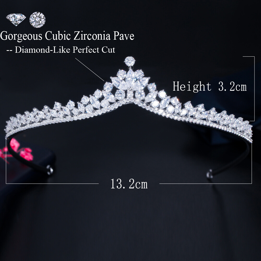 Gorgeous Silver Plated Cubic Zirconia Wedding Pageant Prom  display picture 1