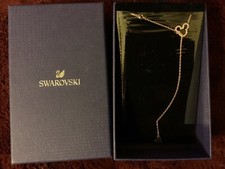 Rose Gold-Tone Swarovski Crystal Mickey Mouse 15-3/4" Lariat Necklace New