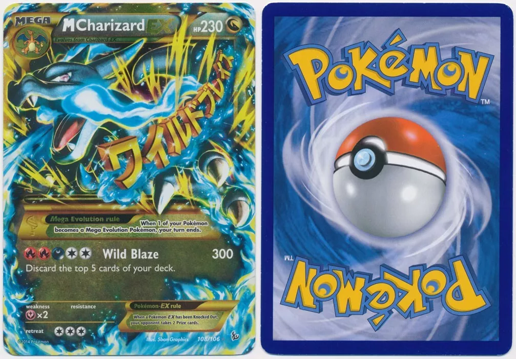  Pokemon - Mega-Charizard-EX (108) - XY Flashfire - Holo : Toys  & Games