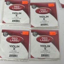 Super Sensitive Red Label Violin E Single String 1/4 Medium, Lot of 4