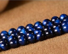 Natural 6/8/10/12mm Blue Tigers Eye Gemstone Round Loose Beads 15''