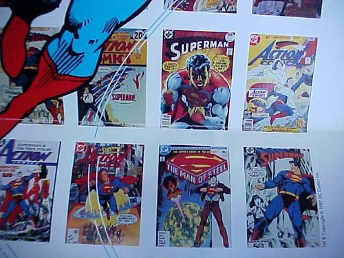 Vintage Superman Glider 1987-1988 Smithsonian Poster 1930s-1980s DC Comics Art - Picture 8 of 24