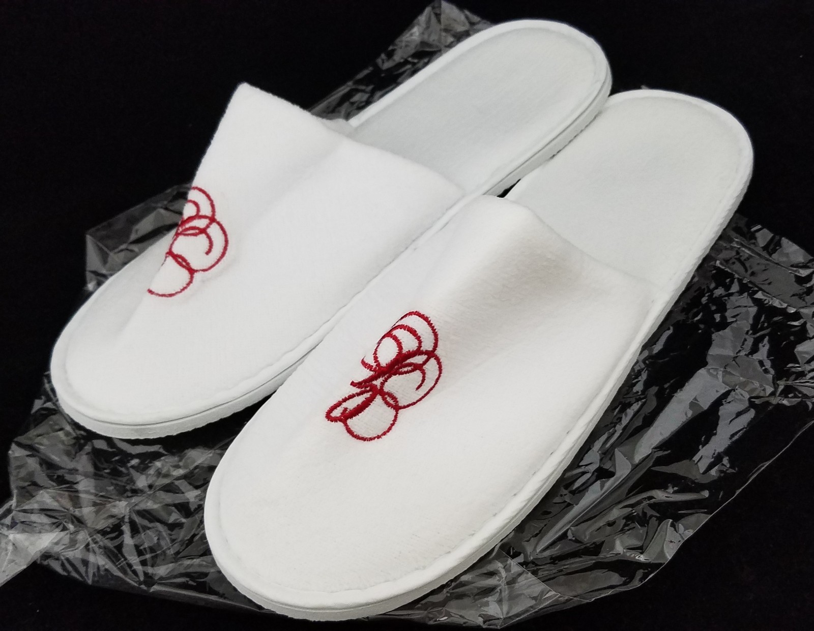 PANTOFOLA D’ORO Pantofole Gol Nugget Las Vegas Hotel & Casino Casa Bianca tessuto in spugna NUOVE!