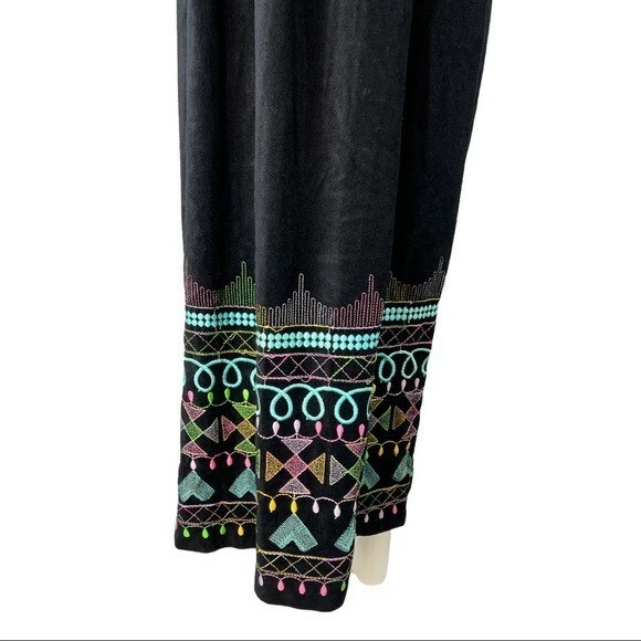 Maxi Sin Mangas Negro Sandine Originales Nueva York Cuello Simulado Superior Terciopelo Foto 3 de 4