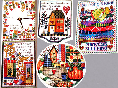 Mini Sampler Princess Sleeping Autumn Basket Clock Design CROSS STITCH PATTERN