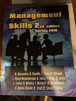 Management skills 2nd Edition Fall 2016
