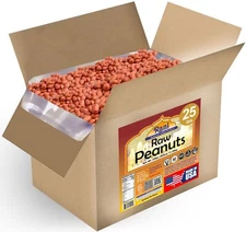 Rani Peanuts, Raw Whole With Skin (uncooked, unsalted) 25lbs (400oz) 11.36kg
