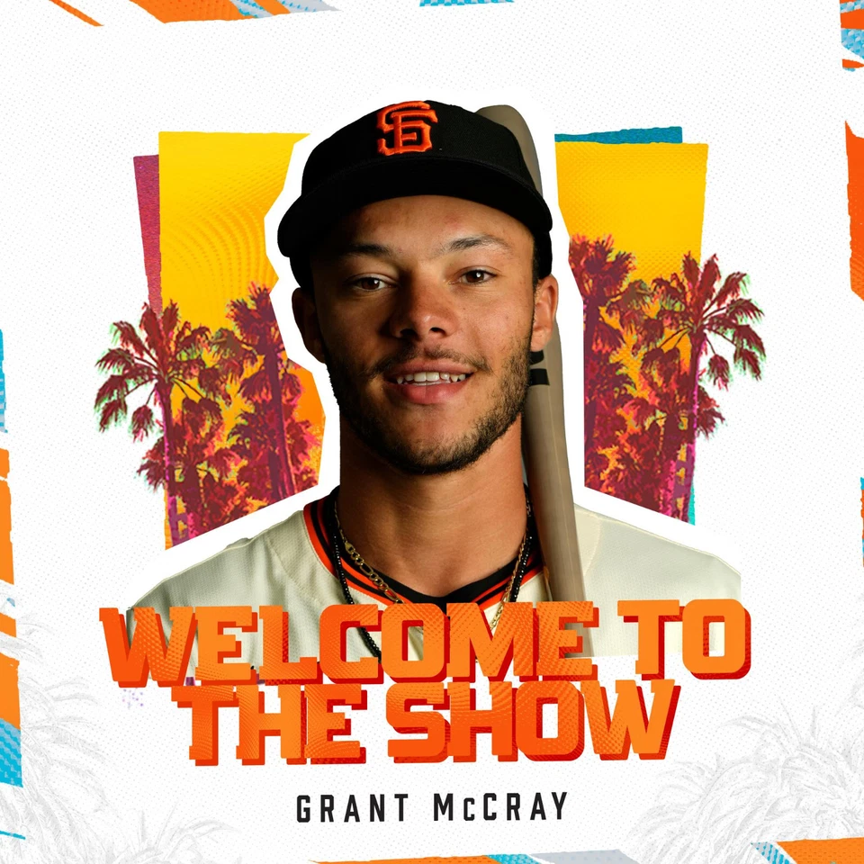 Grant McCray Signed 2021 Topps Heritage Minors Card S.F. Giants #7 Prospect! - Image 3 of 4