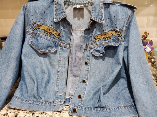 Vintage Monique Fashions Blue Jean Denim Jacket J… - image 1