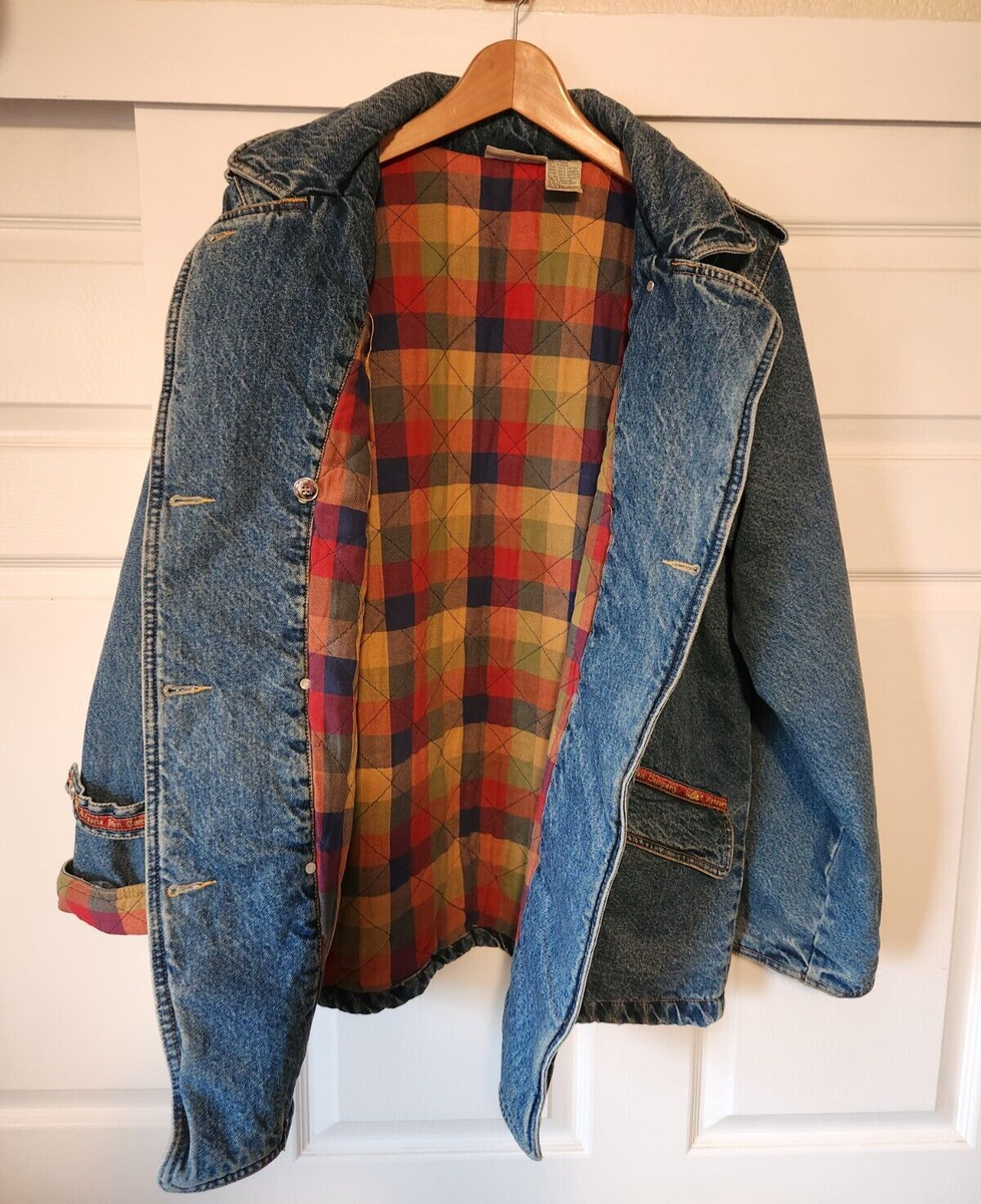 Arizona Jean Co. Double Breasted Chore Denim Jacket Womens Large