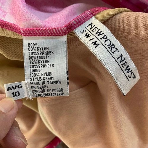 Newport News Para mujeres Nuevo Sin etiquetas Talla 10 Vintage Malla Bajo Alambre Floral Una Pieza - Imagen 6 de 8