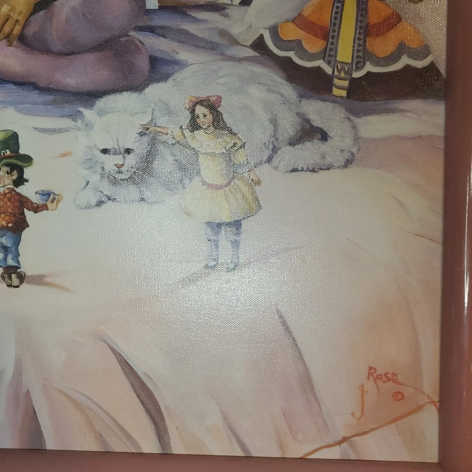 G ROSE "ONCE UPON A TIME" AFRICAN AMERICAN GIRL GICLEE ON CANVAS PAINTING - Image 3 of 4