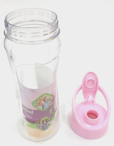 Transparente Trinkflasche Kunststoff Schule alle Altersgruppen fördern Kinder trinken Wasser 650 ML - Bild 3 von 7