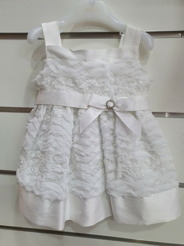 Abito Les Enfants bianco per Bambina da battesimo con paillettes da 3 a 12  mesi | eBay