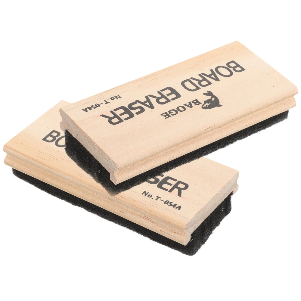 2 Pcs Vintage Chalkboard Eraser Whiteboards Earth Tones Practical