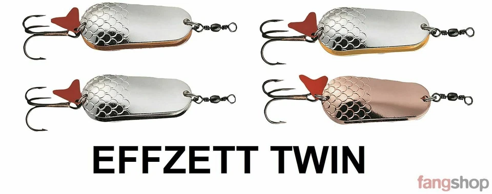 Dam Effzett FZ Blinker Twin 6g 16g 22g 30g 45g 60g Silber Gold Kupfer Hecht