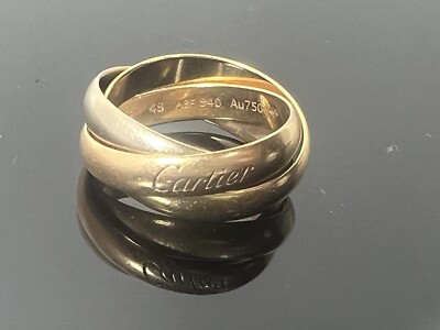 CARTIER 18kt Au 750 White, Gold & Rose gold Triple Stack Trinity