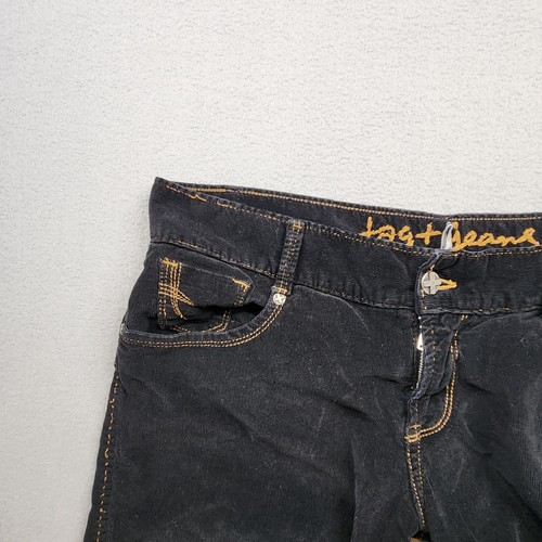 Tag+Jeans Womens 29 Black Id 6068 Velour Low Rise Bootcut Stretch Pants 34x34 - Picture 5 of 16