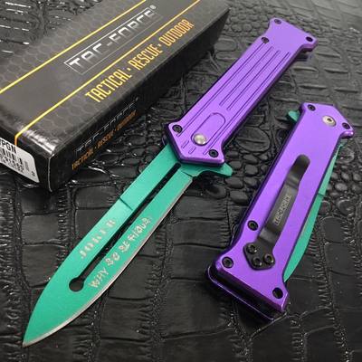 NEW! TAC-FORCE Joker ''Why So Serious?'' Green Blade Rescue Pocket Knife TF-457PGN