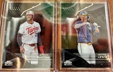 Minnesota Twins Lot Of 2 Topps Chrome Black Byron Buxton And Royce Lewis
