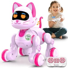 Robot Cat Interactive Toys for Girls: Remote Control Pet for Age 4-6 Gifts fo...