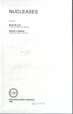 Nucleuses Cold Spring Harbor monograph series Roberts, Richard and Stuart Linn: