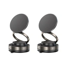 2PCS 360° Vacuum Magnetic Phone Holder  Suction Cup Car Mount with Foldable US