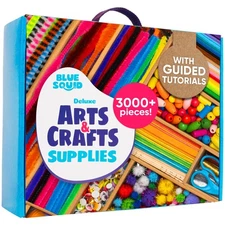 3000+ pcs Arts and Crafts Supplies for Kids | Craft Kit Box for Kids Age 3-5,...