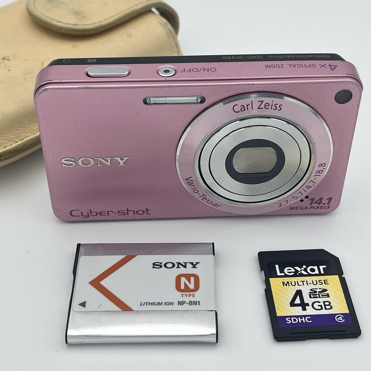 EXC+2] Sony Cyber-shot DSC-W350 14.1MP Digital Camera Pink w