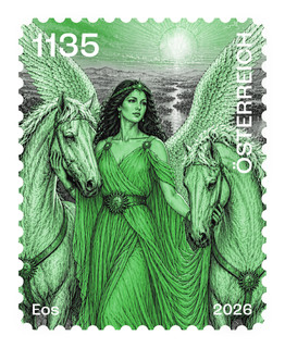 Cypto Stamp Österreich 2026 Eos Griechische Mythologie Grün Neu AA