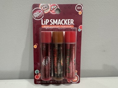Lip Smacker Lip Balm Dr. Pepper, 7UP, A &W Root Beer 3 Pack New In Box