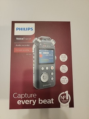 NEW Philips VoiceTracer DVT7500 Portable Audio Recorder DVT 7500 Voice Tracer