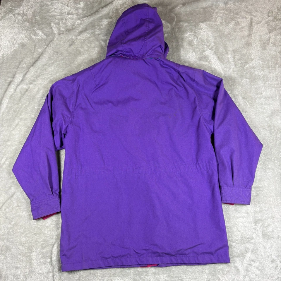 Chaqueta cortavientos vintage Pacific Trail para mujer mediana con capucha forrada a cuadros años 90 Foto 4 de 4