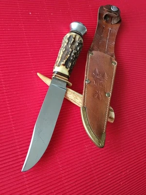 SELTENES SAMMLERMESSER Solingen Kienel & Piel Sensenmann Jagdmesser Hirschhorn - Bild 1 von 4