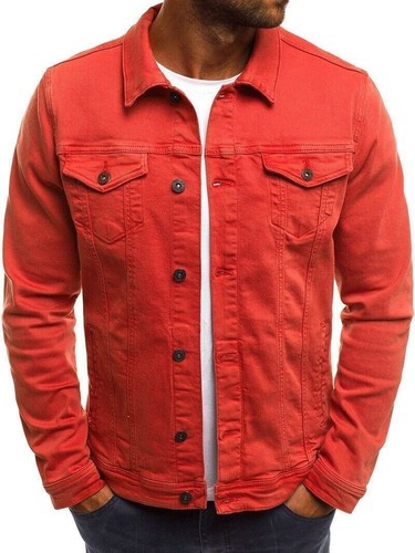 Hot Men’s Premium Faded Cotton Jean Button Up Slim Fit Jacket Denim Coat - Picture 15 of 21