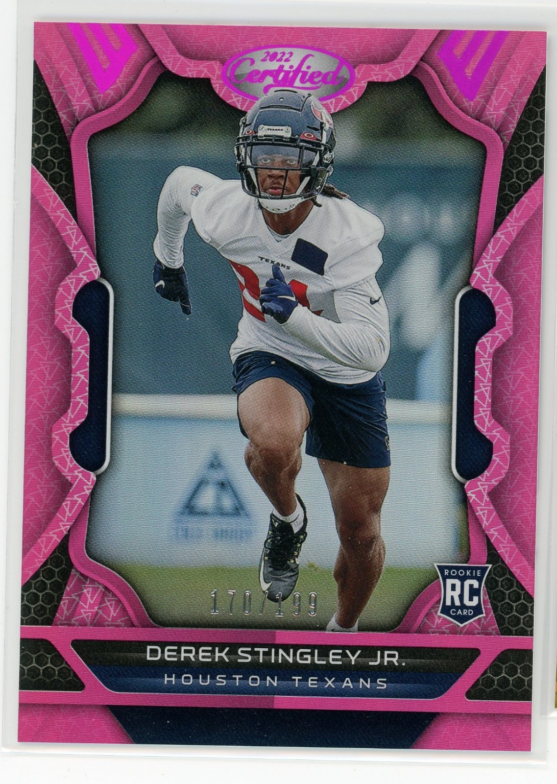 2022 Panini Certified Rookies Derek Stingley Jr. #143 Mirror Pink /199 (RC)