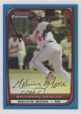 2008 Bowman Chrome Blue Refractor 17/150 Melvin Mora #56 0b5