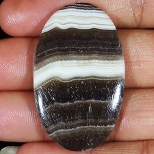 100% Natural Zebra Calcite Cabochon 66.95 Cts Oval Shape 28x46x5 mm Gemstone P23