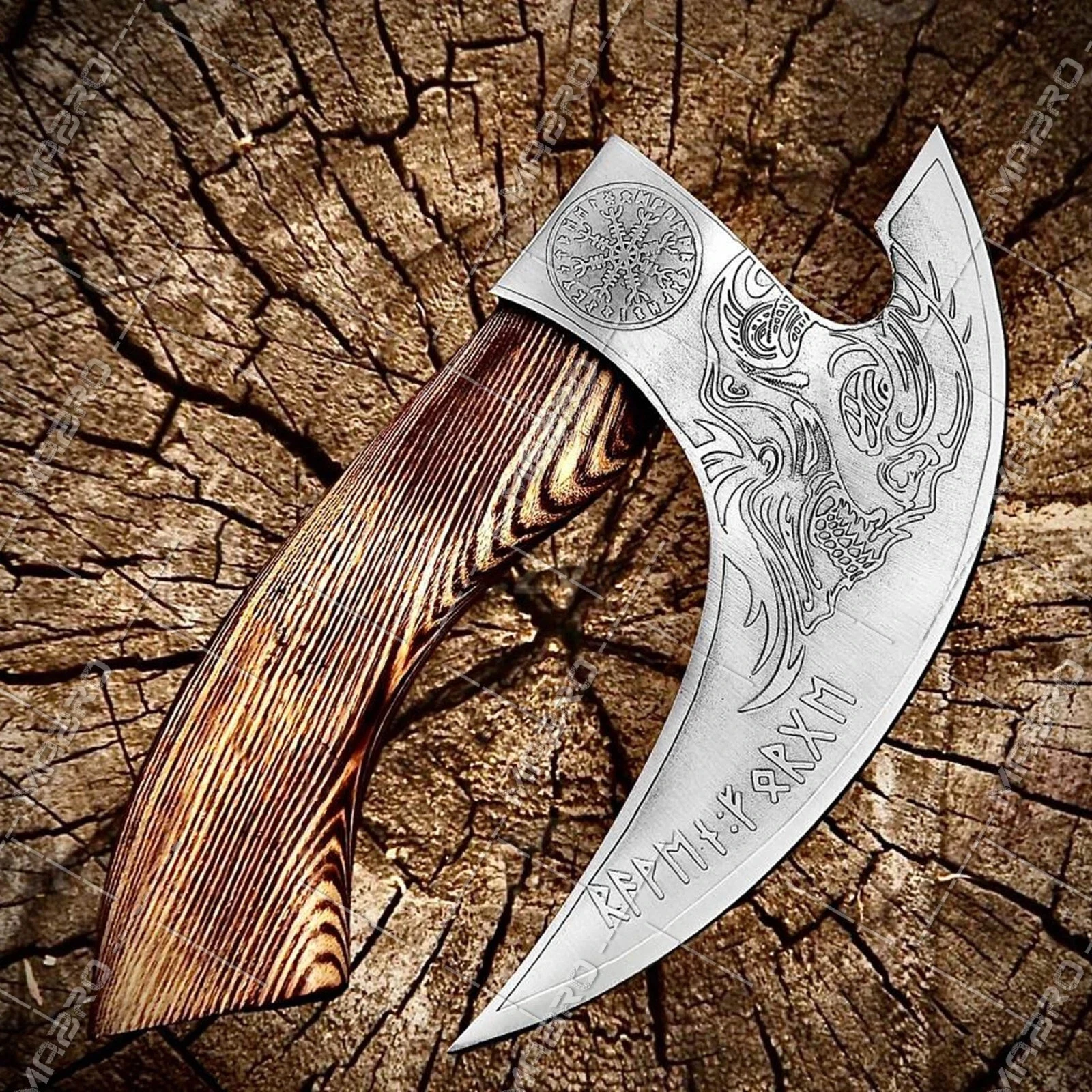 Viking Pizza Axe Cutter Handmade Carbon Steel Pizza Hatchet Tomahawk Kitchen
Opens in a new window o