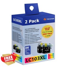 TRIXINK LC103XL LC103BK Black Ink Cartridge Brother 2 Pack