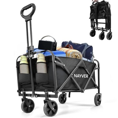 Nayver Handwagen faltbar Bollerwagen 80kg Transportwagen Camping Garten