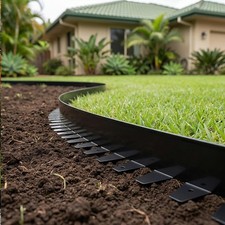 Galvanised Metal Lawn Edging Flexible Decorative Garden Grass Path Edge Border